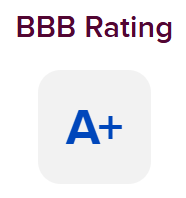 Better Business Bureau BBB A+ Rating Since 2010